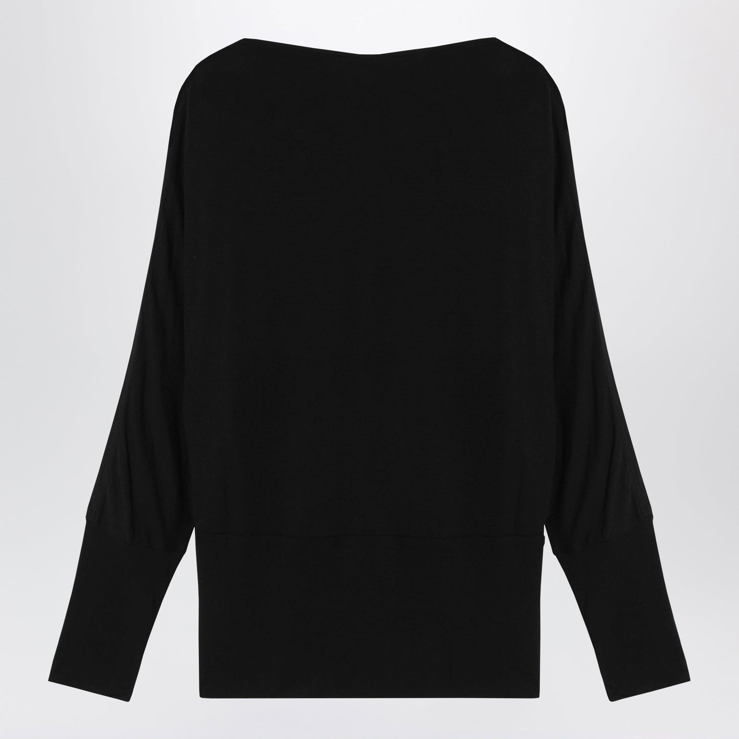 Toteme Black Viscose Jersey Top Women TOTEME