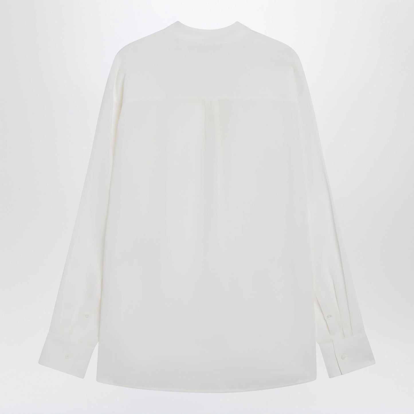 Toteme Overlap-Collar Blouse In Viscose And Wool, White Women TOTEME