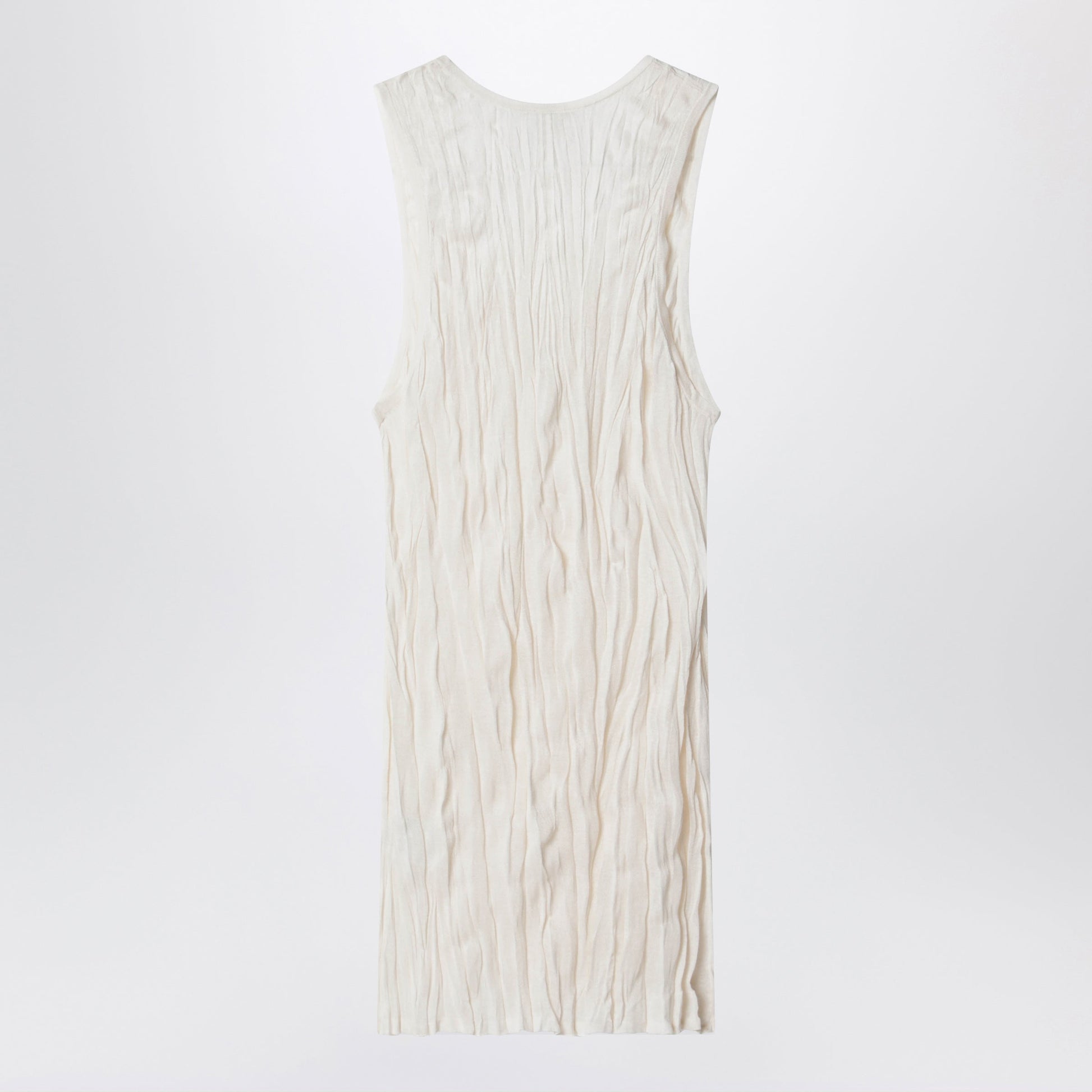 Toteme Long Light Apricot Crinkled Knit Top Women TOTEME