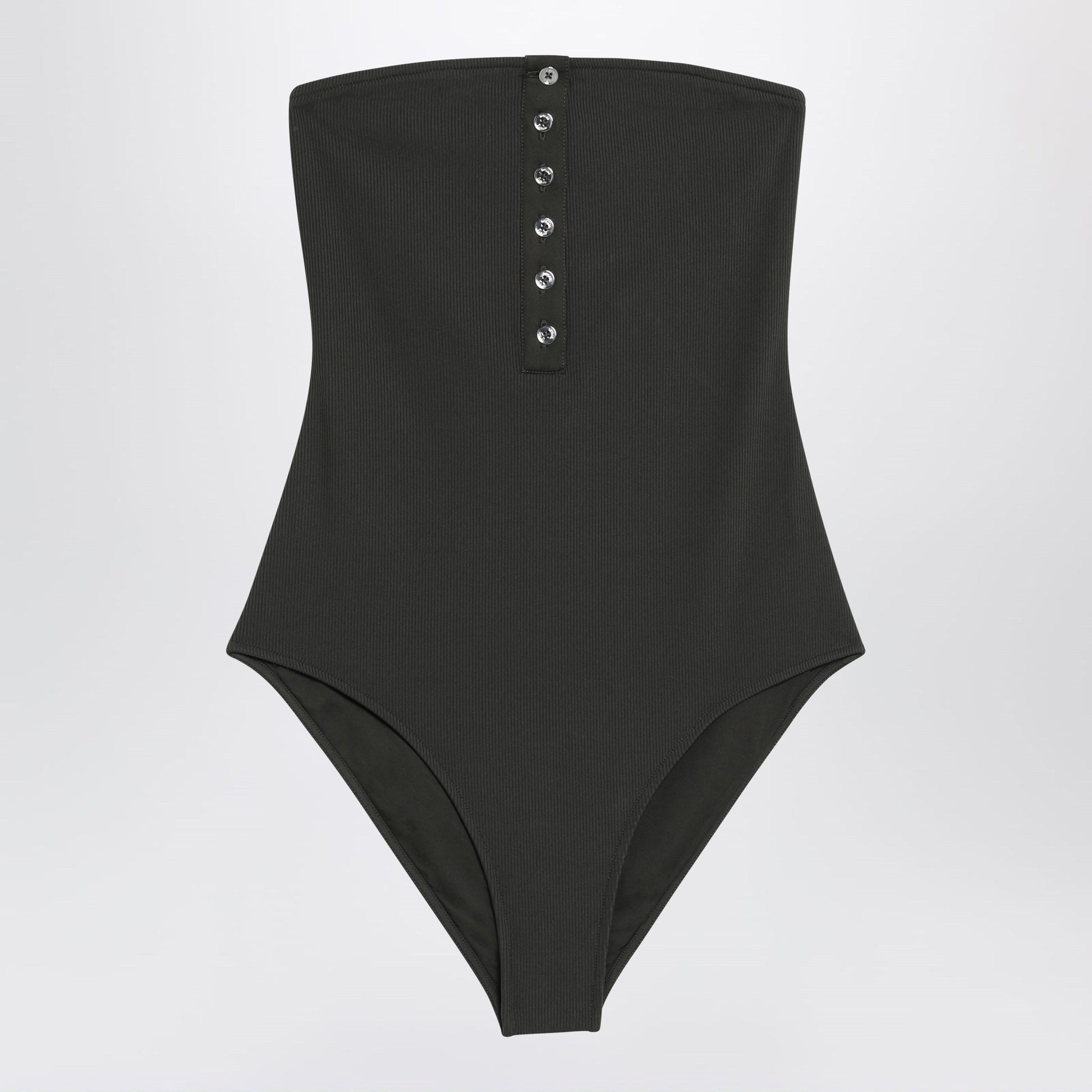 Toteme Strapless One-Piece Swimsuit Dark Green Women TOTEME