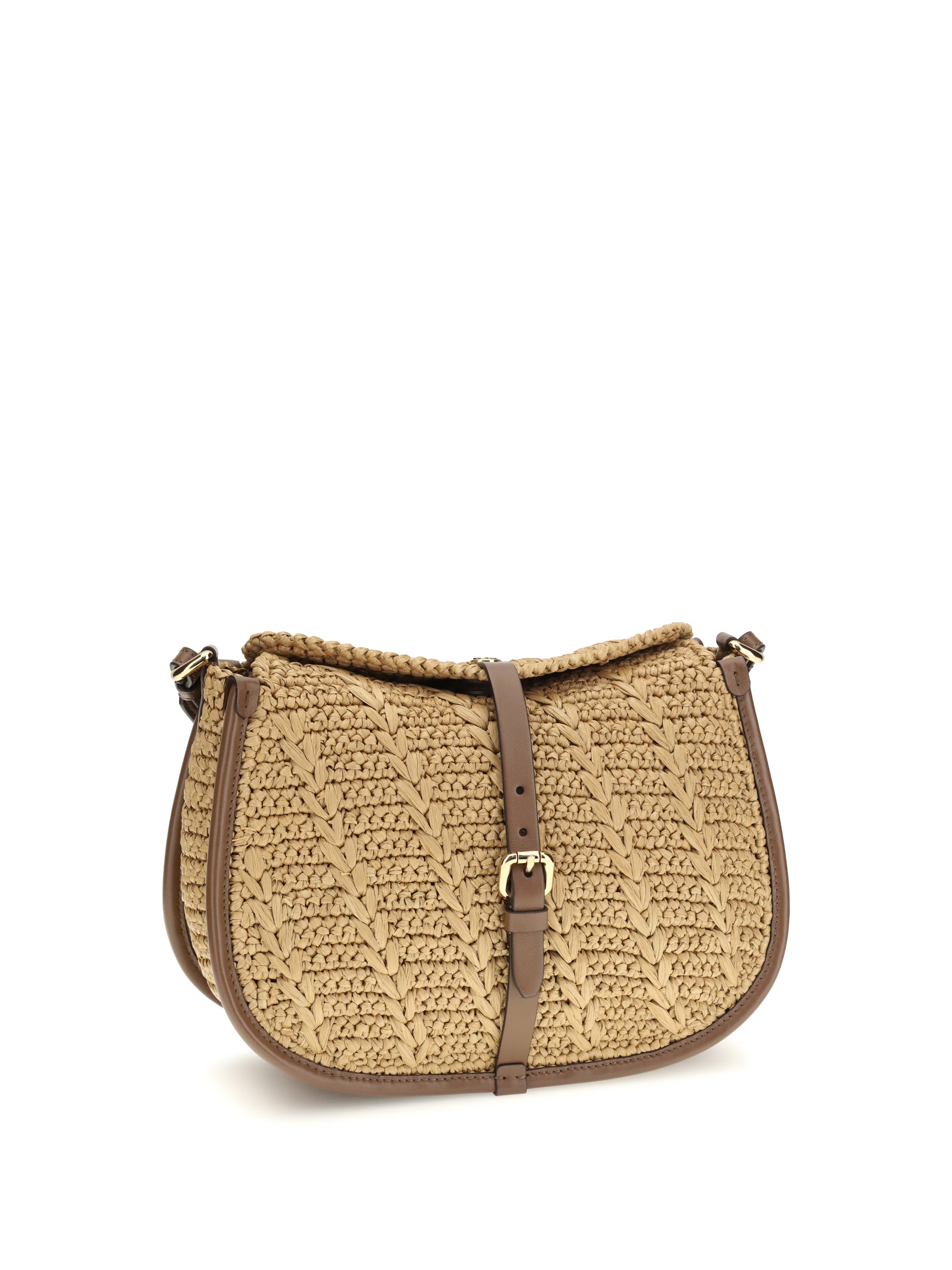 Etro Women Raffia Crochet Pony Shoulder Bag ETRO