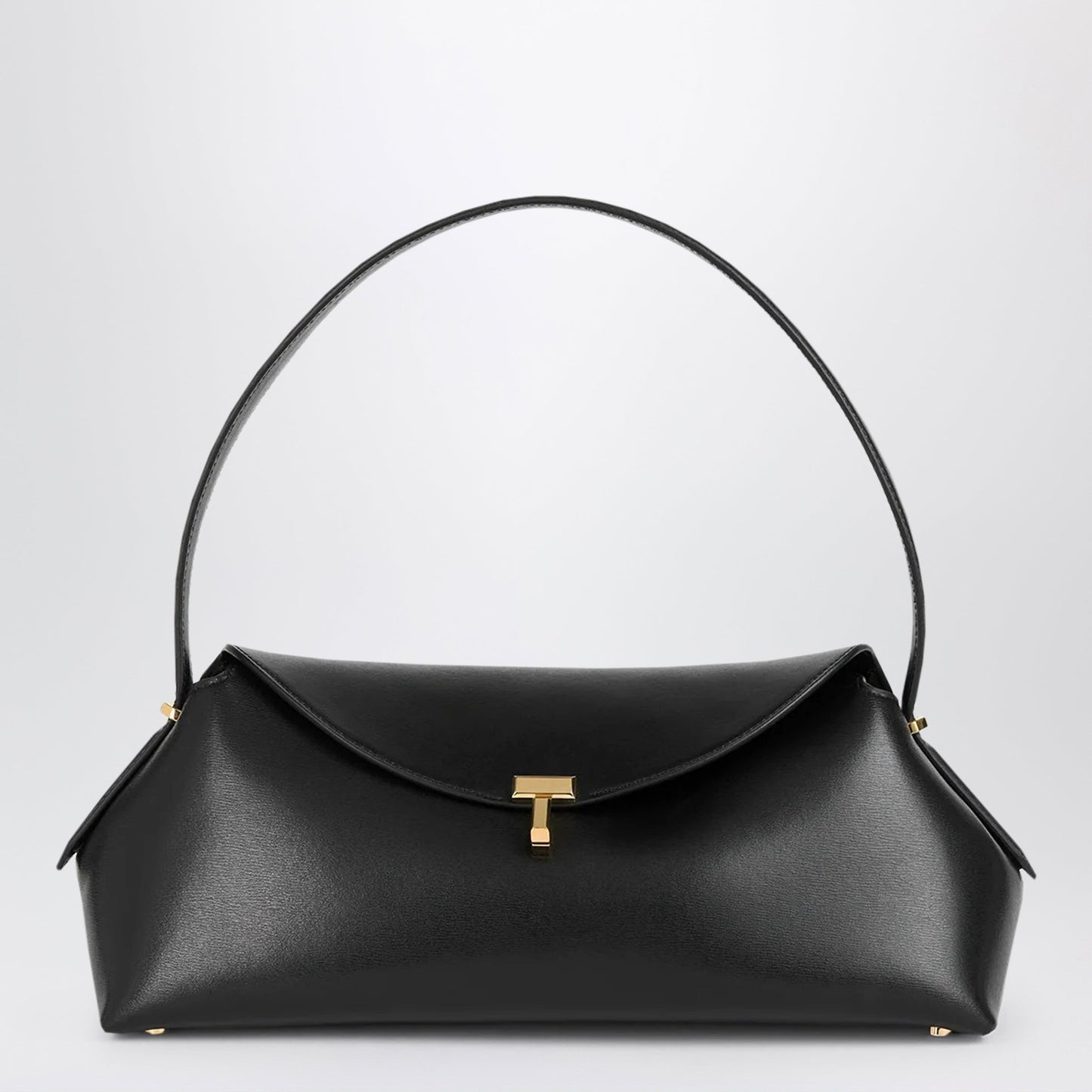 Toteme Black T-Lock Leather Shoulder Bag Women TOTEME