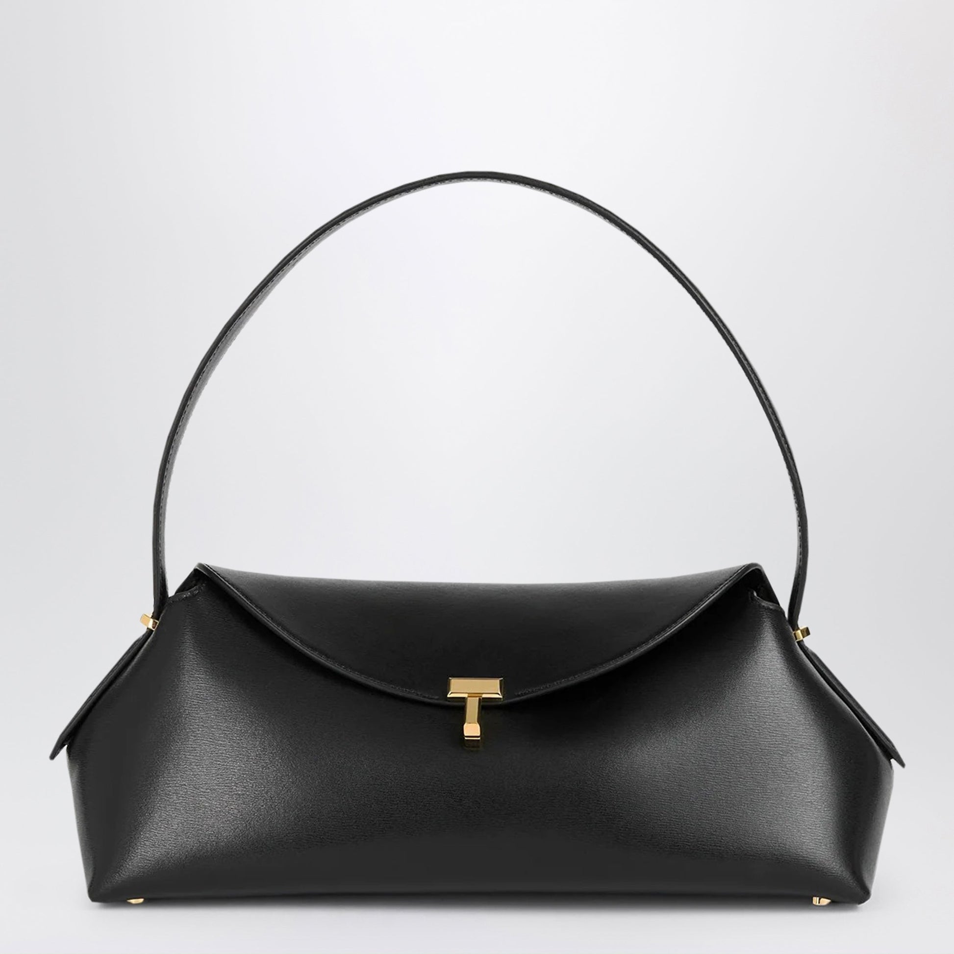 Toteme Black T-Lock Leather Shoulder Bag Women TOTEME