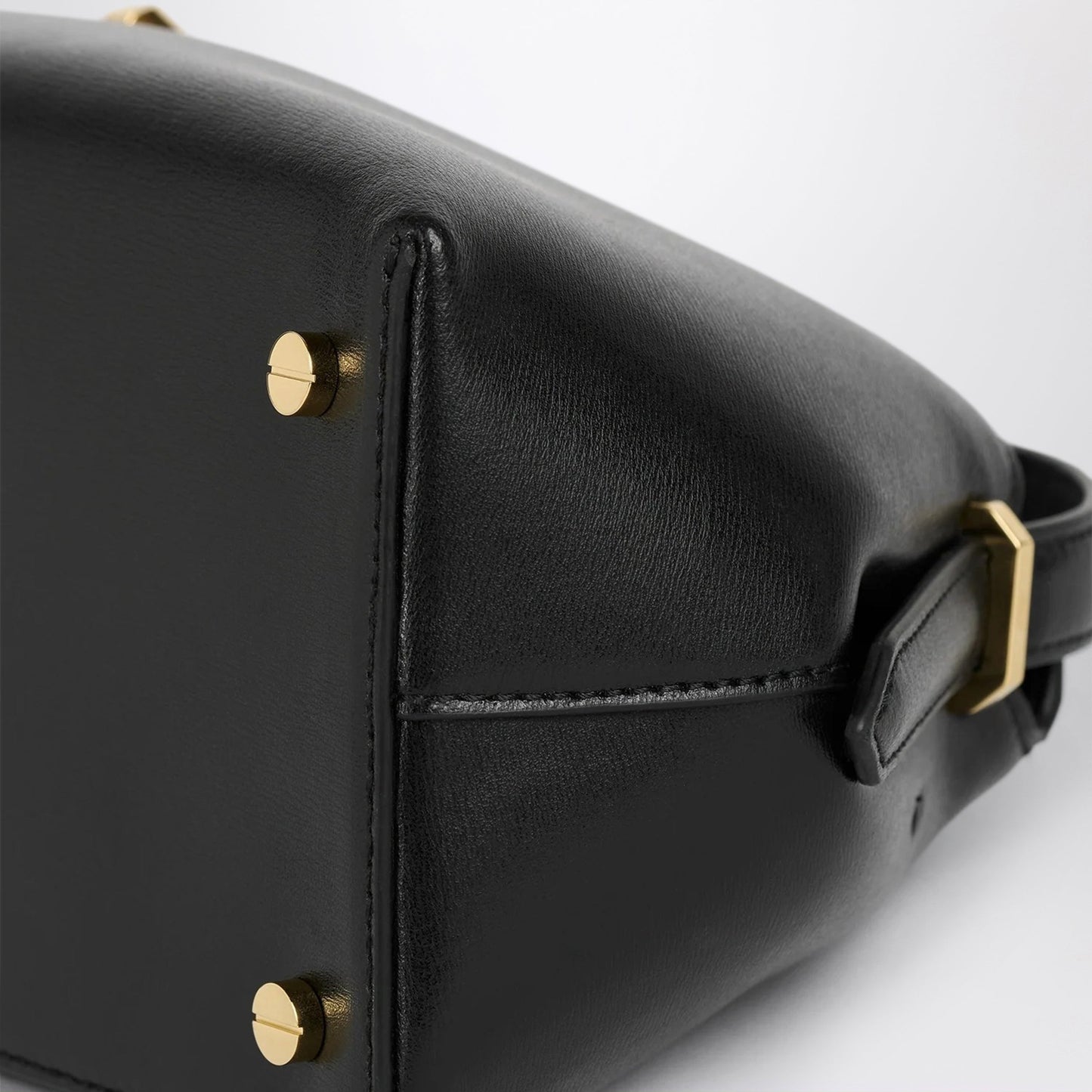 Toteme Black T-Lock Leather Shoulder Bag Women TOTEME