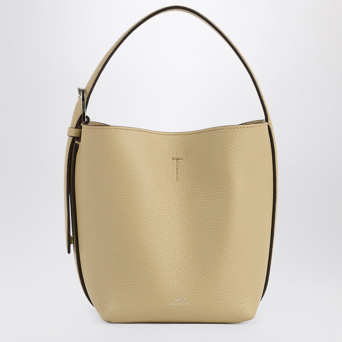 Toteme Small Beige Belted Tote Bag In Leather Women TOTEME