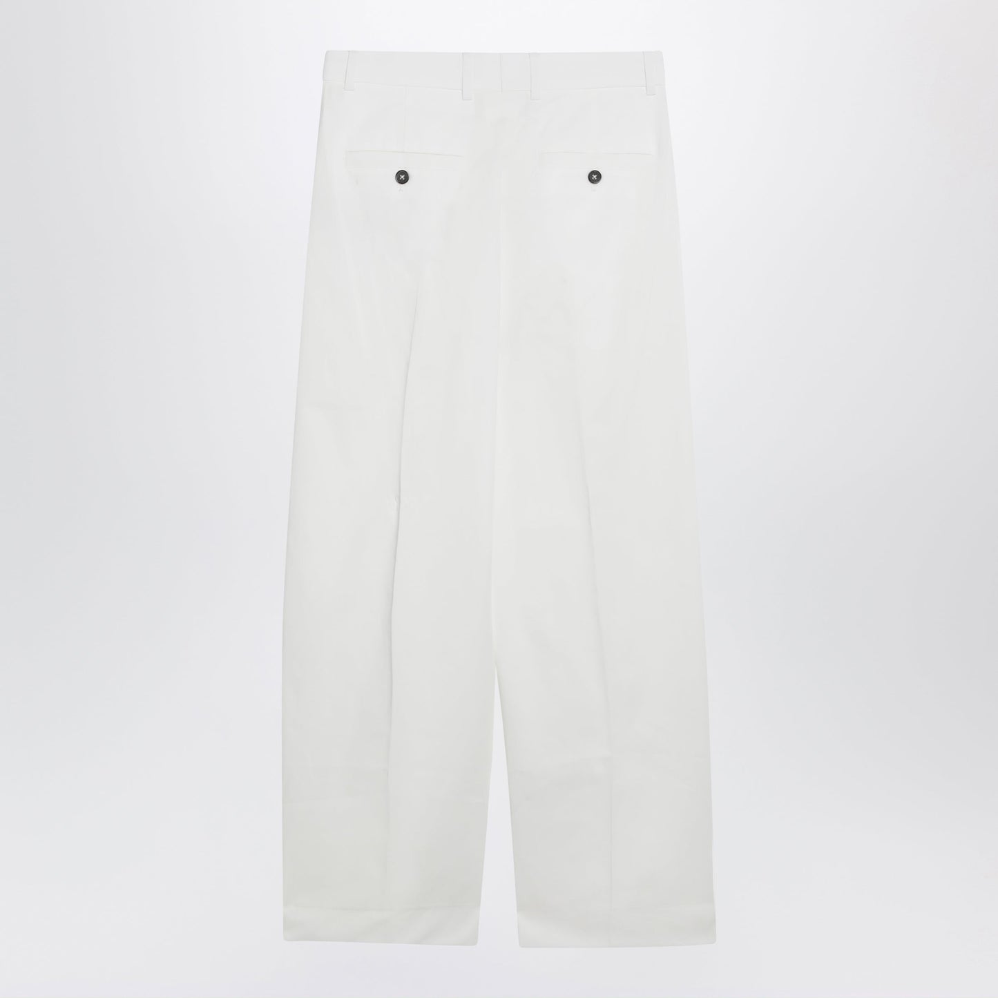 Toteme Single-Pleat Organic Cotton Trousers In White Women TOTEME