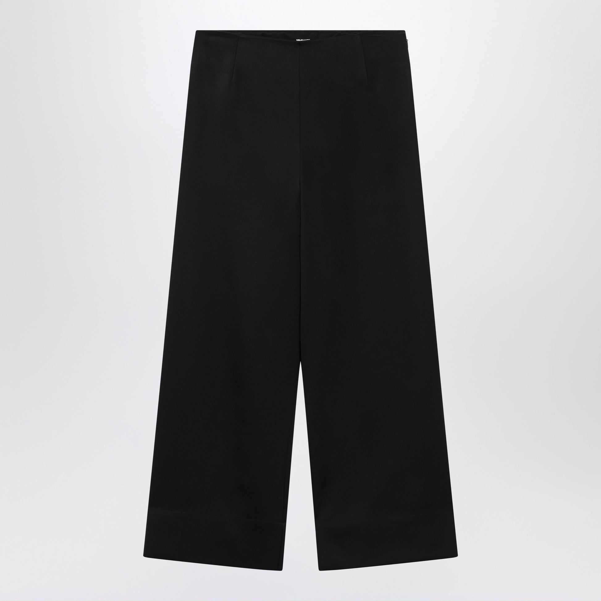Toteme Fluid Satin Trousers In Black Viscose Women TOTEME
