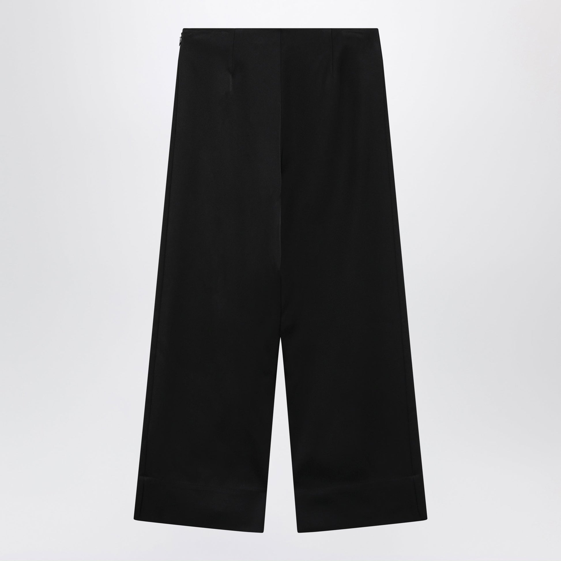 Toteme Fluid Satin Trousers In Black Viscose Women TOTEME
