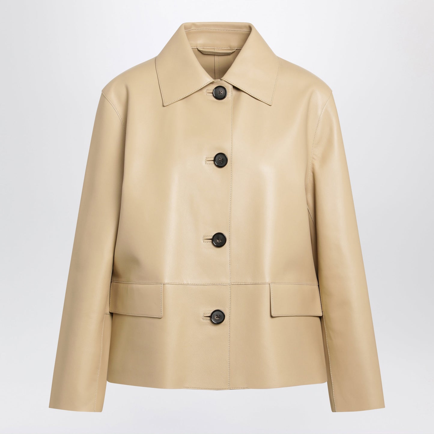 Toteme Light Beige Lamb Leather Jacket Women TOTEME