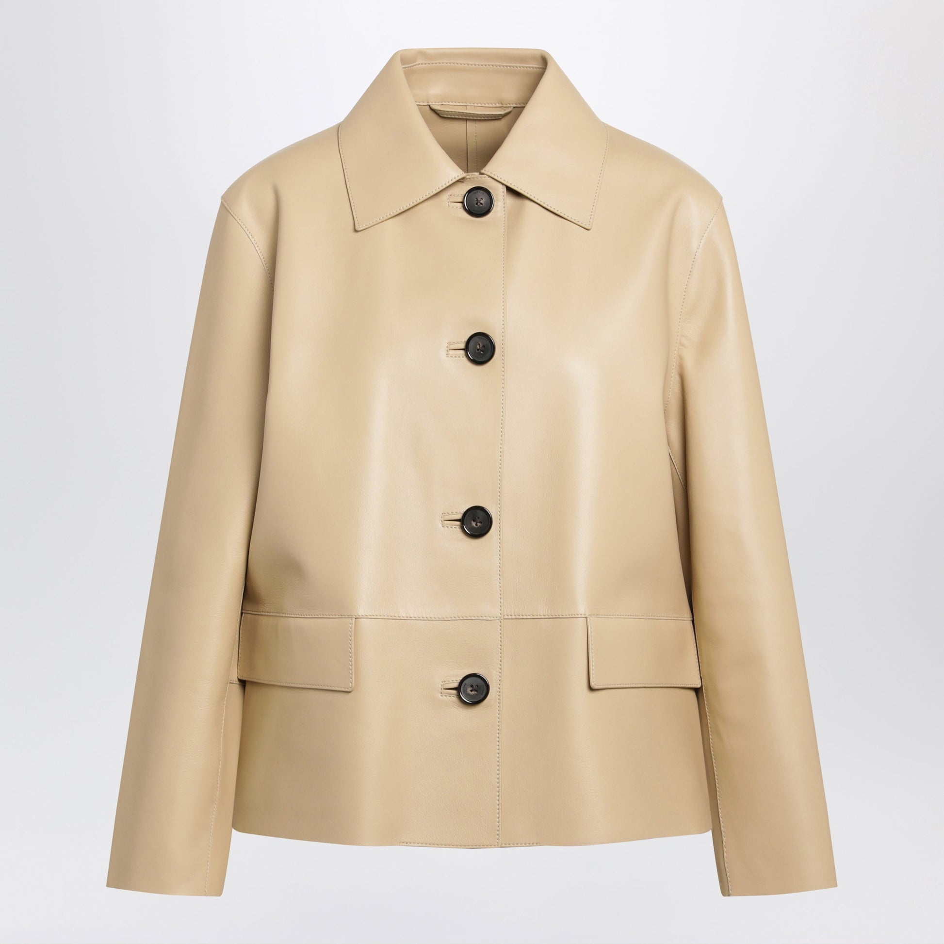 Toteme Light Beige Lamb Leather Jacket Women TOTEME