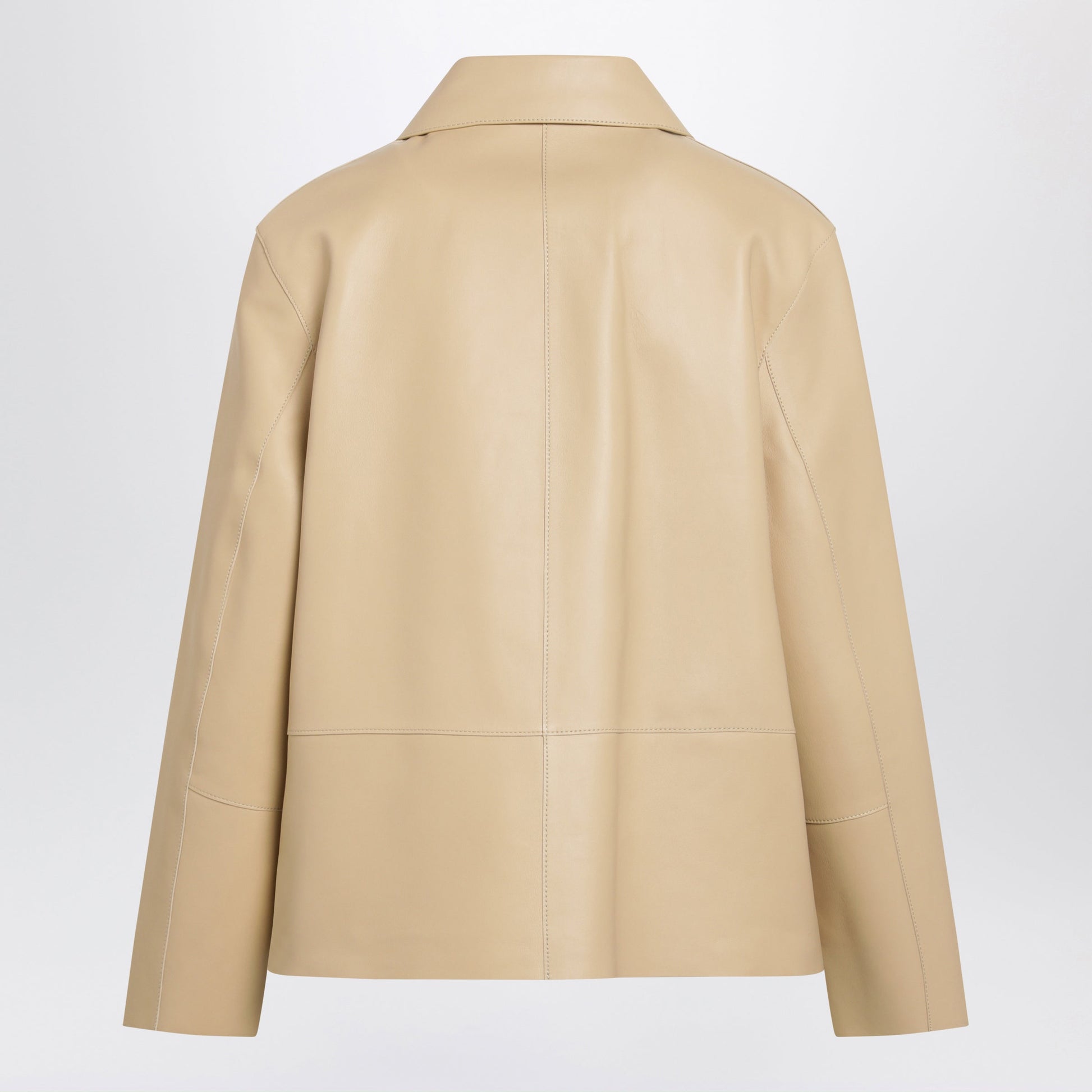 Toteme Light Beige Lamb Leather Jacket Women TOTEME