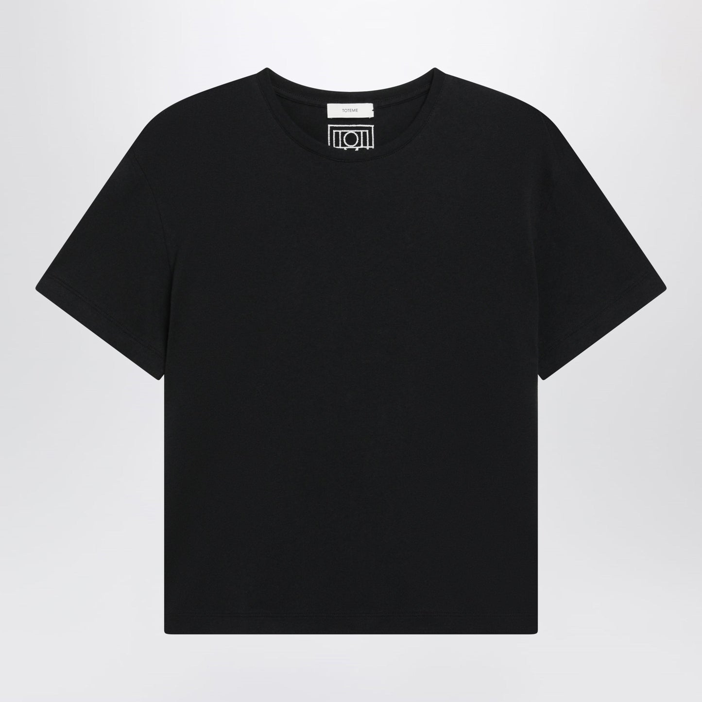 Toteme Classic T-Shirt In Black Organic Cotton Jersey Women TOTEME