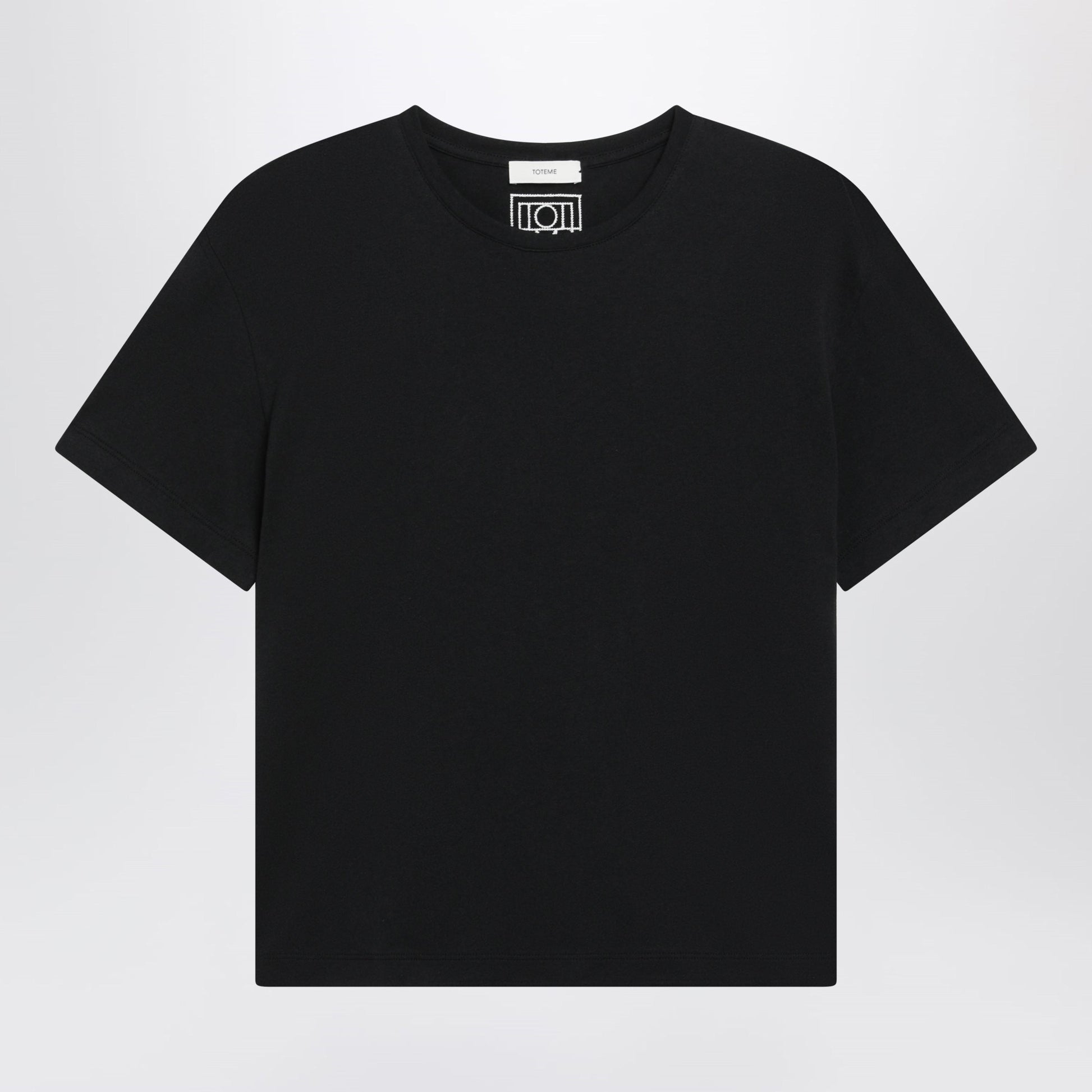 Toteme Classic T-Shirt In Black Organic Cotton Jersey Women TOTEME