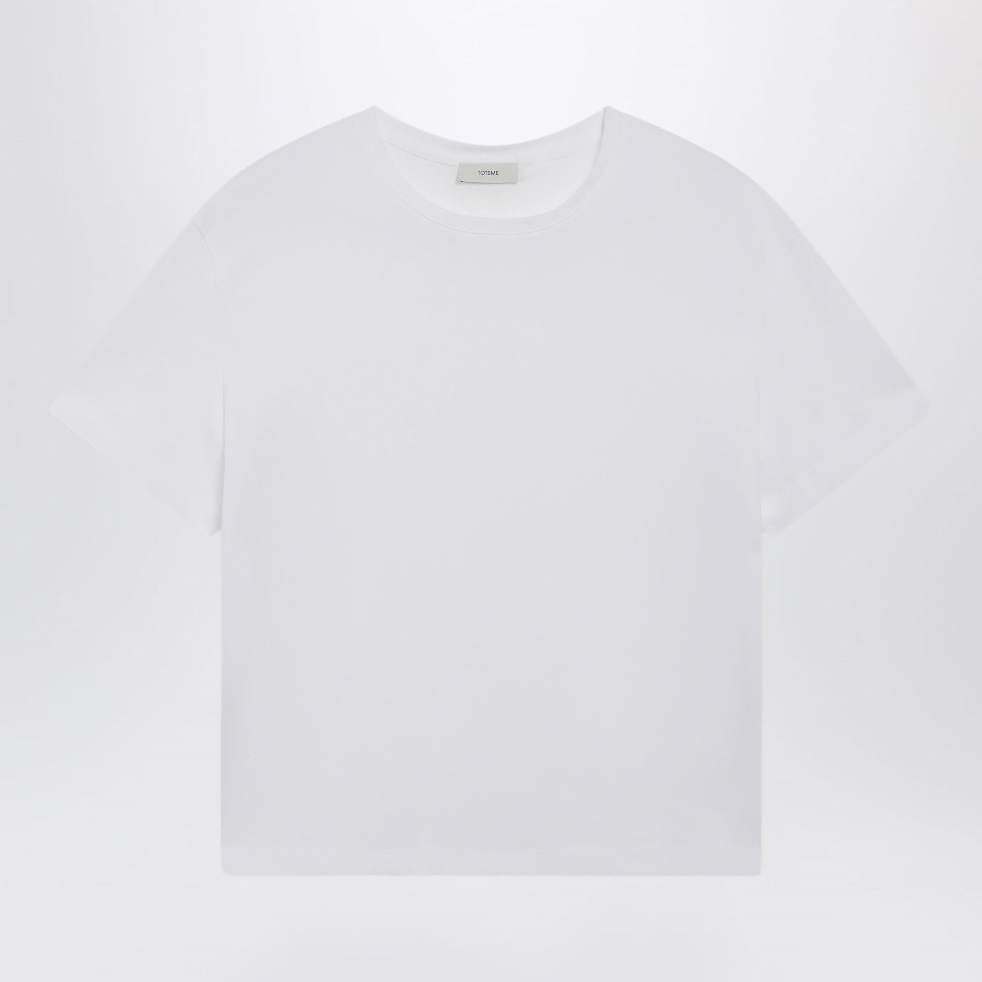 Toteme Classic T-Shirt In White Organic Cotton Jersey Women TOTEME
