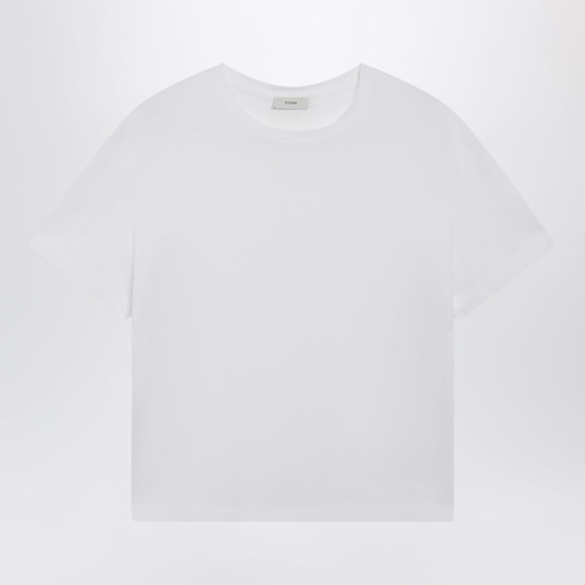 Toteme Classic T-Shirt In White Organic Cotton Jersey Women TOTEME