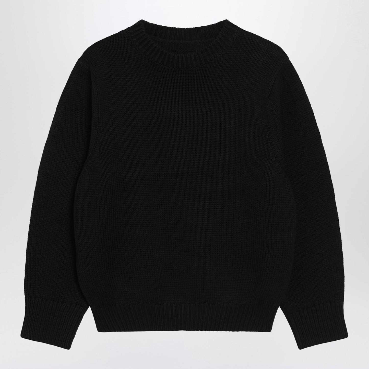 Toteme Oversized Crewneck Sweater In Black Cotton Women TOTEME