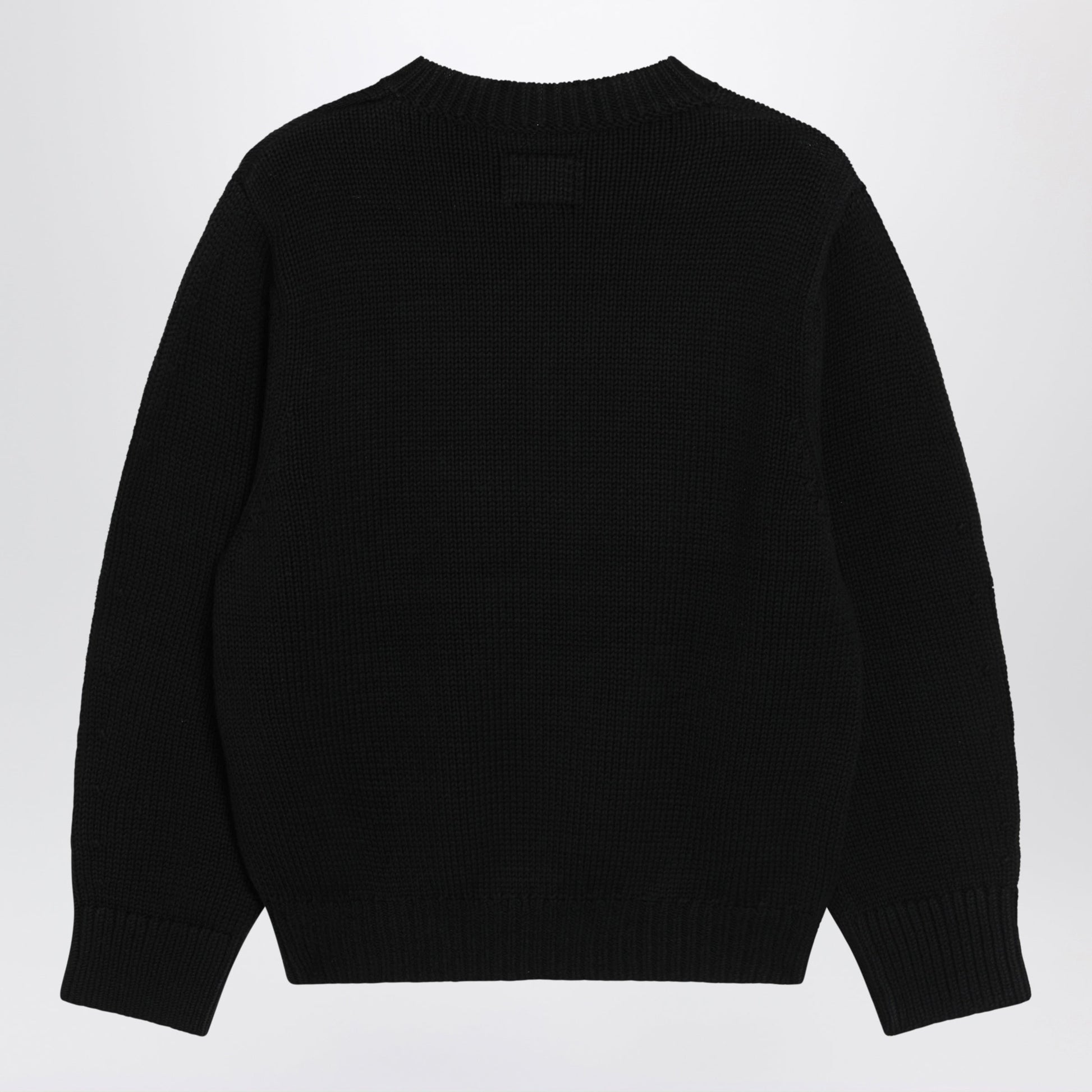 Toteme Oversized Crewneck Sweater In Black Cotton Women TOTEME
