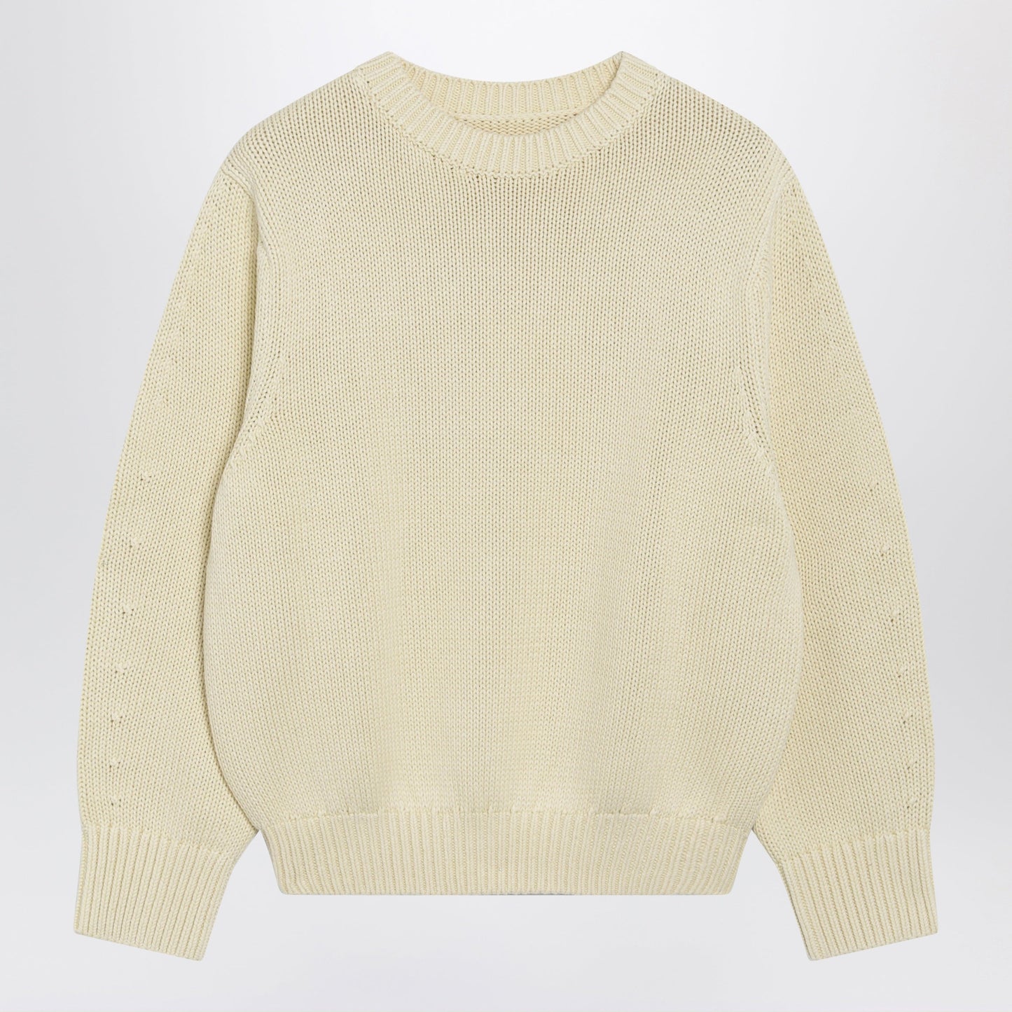 Toteme Oversized Crewneck Sweater In Cream Cotton Women TOTEME