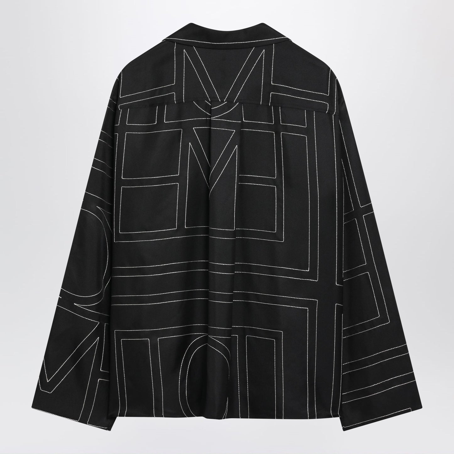 Toteme Black Silk Monogram Shirt Women TOTEME