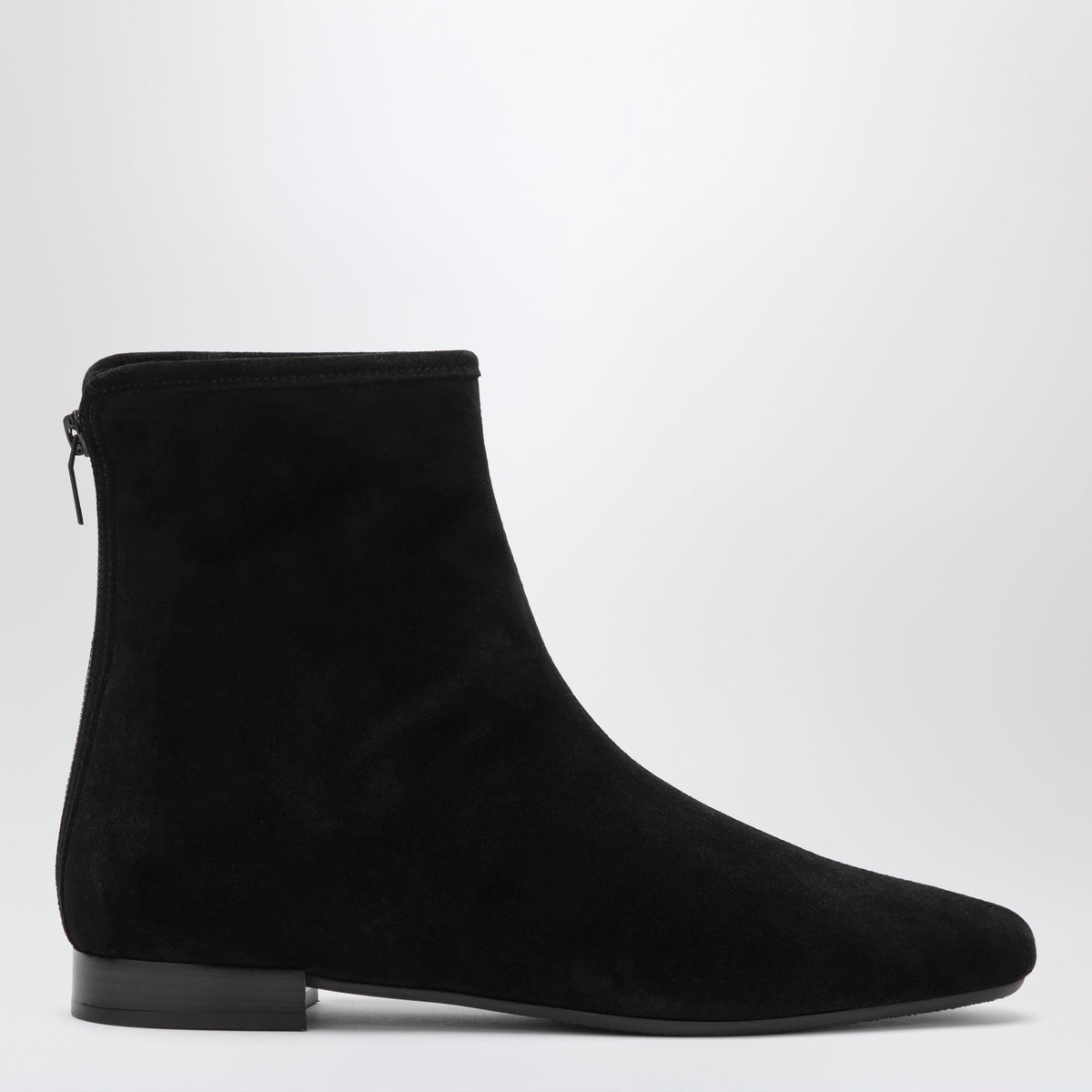 Toteme Black Pointed Ankle Boots In Suede Women TOTEME