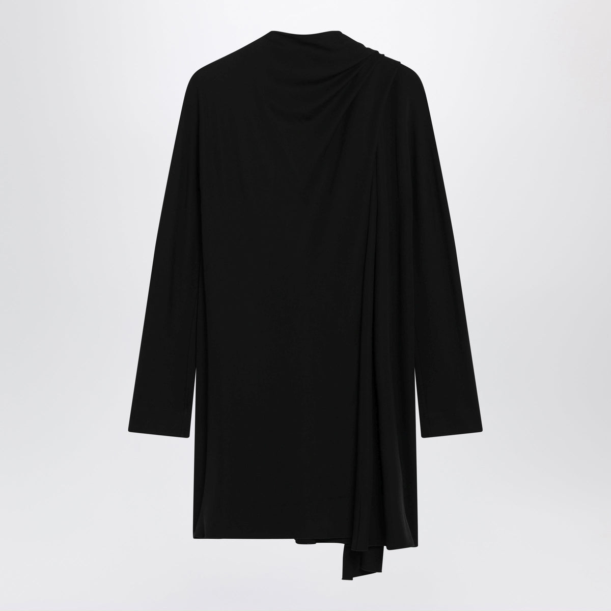 Toteme Asymmetrical Black Scarf-Style Jersey Dress Women TOTEME