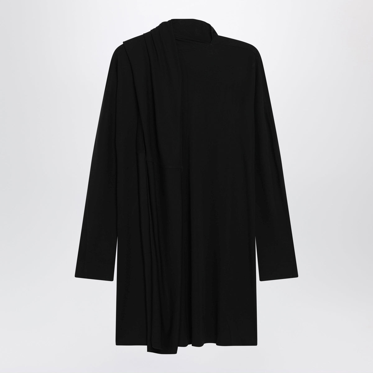 Toteme Asymmetrical Black Scarf-Style Jersey Dress Women TOTEME