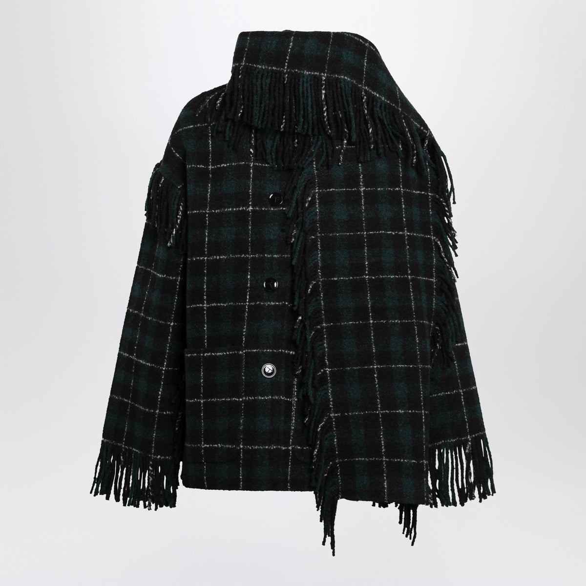 Toteme Black/Green Check Jacket With Scarf Women TOTEME