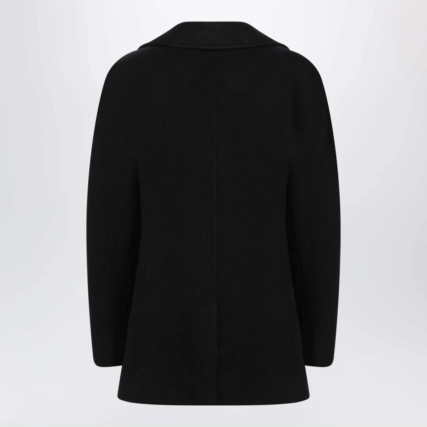 Toteme Black Cocoon Fit Caban In Wool Blend Women TOTEME