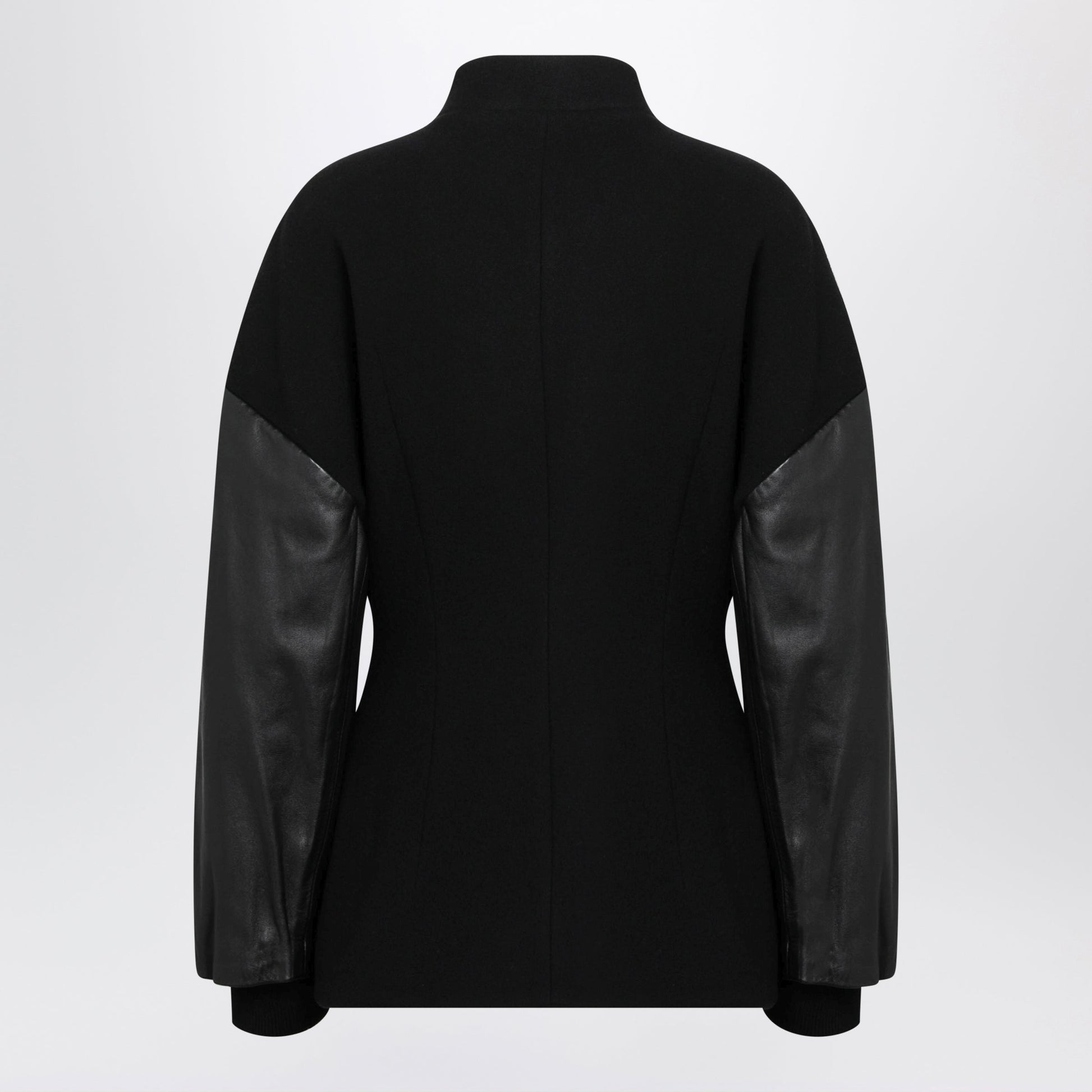 Toteme Black College Jacket In Wool And Cashmere Blend Women TOTEME