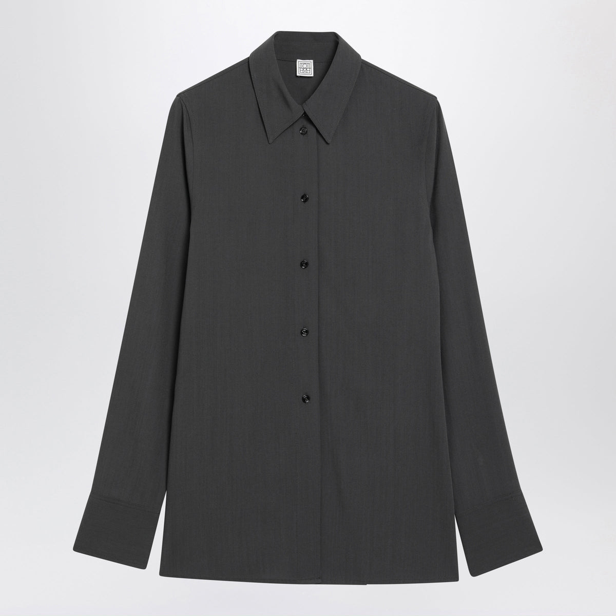 Toteme Lightweight Black Viscose And Wool Shirt Women TOTEME