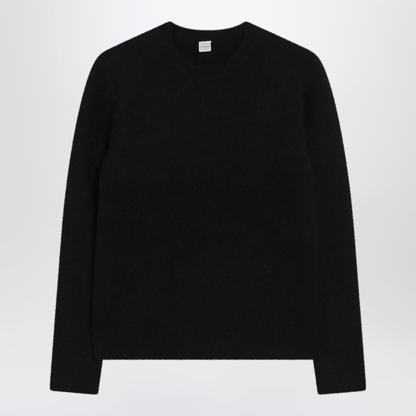 Toteme Black Crew-Neck Sweater In Silk And Cashmere Blend Women TOTEME