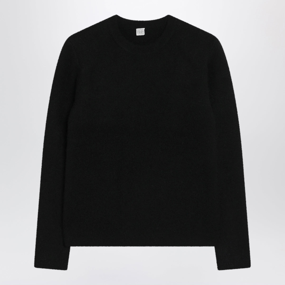 Toteme Black Crew-Neck Sweater In Silk And Cashmere Blend Women TOTEME