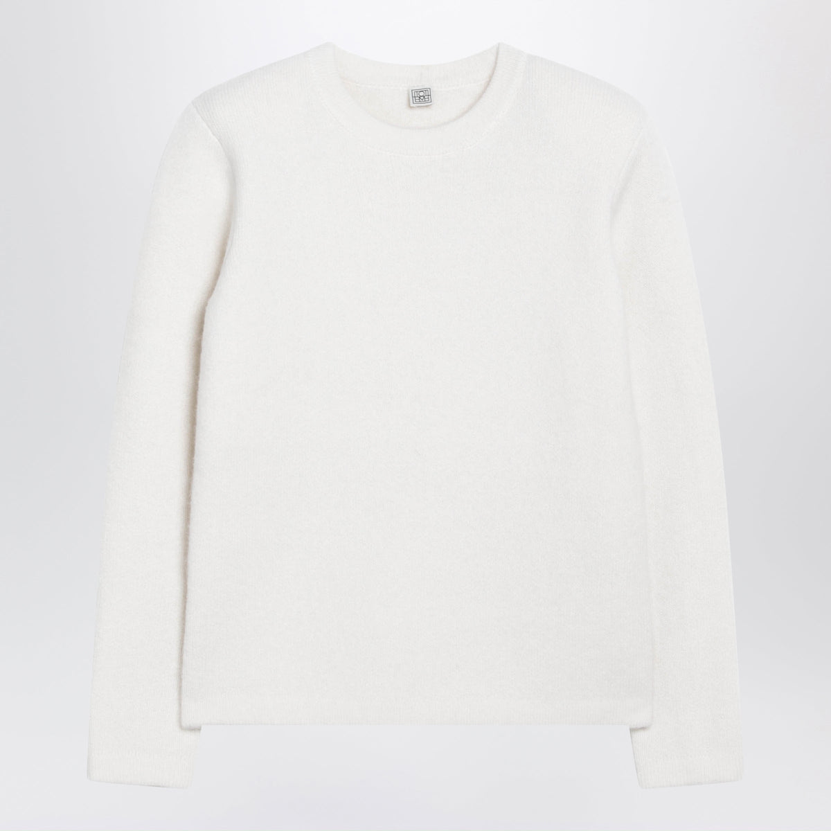 Toteme Ecru Crew-Neck Sweater In Silk And Cashmere Blend Women TOTEME
