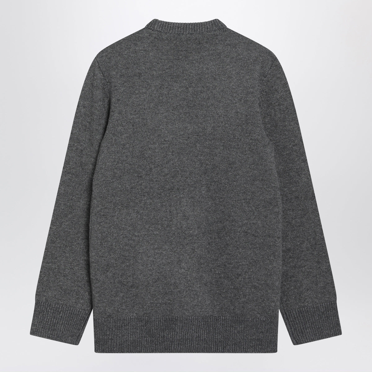 Toteme Dark Grey Asymmetrical Wool And Cashmere Sweater Women TOTEME