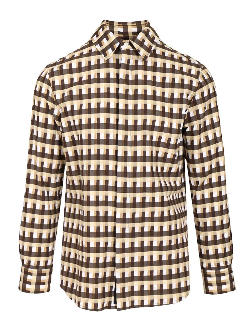 Bottega Veneta Men Checked Shirt BOTTEGA VENETA