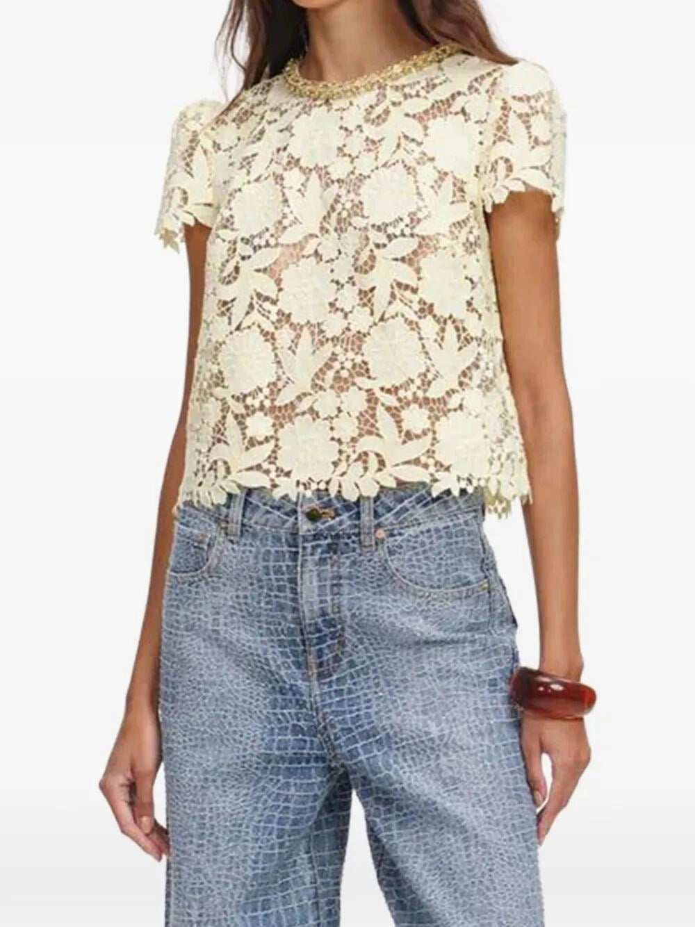 Self-Portrait Women Lace Top SELF-PORTRAIT