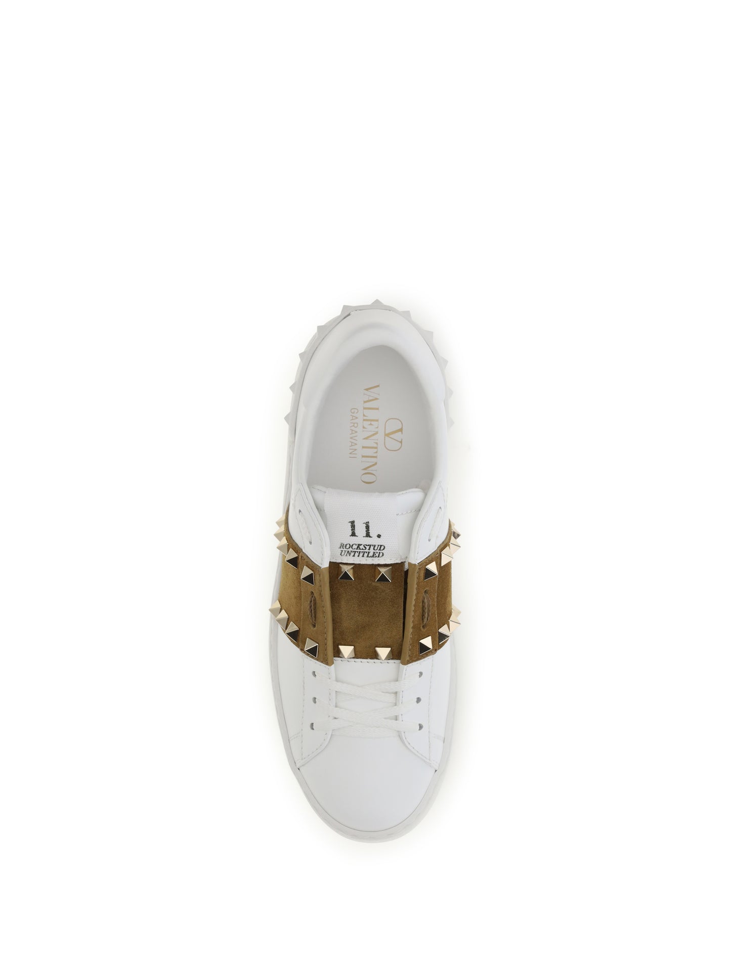 Valentino Garavani Women Rockstud Untitled Sneakers With Suede Band VALENTINO GARAVANI