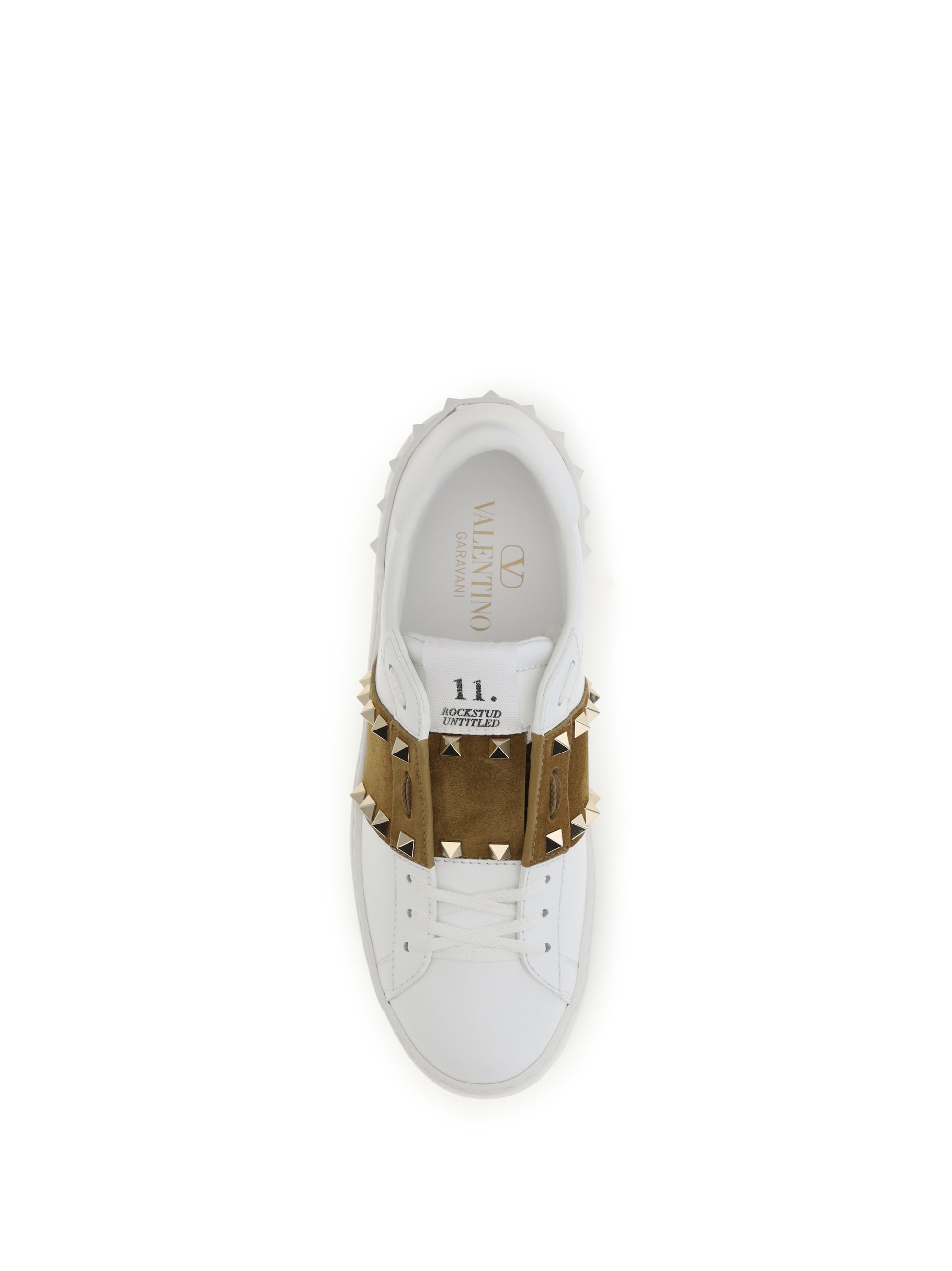 Valentino Garavani Women Rockstud Untitled Sneakers With Suede Band VALENTINO GARAVANI
