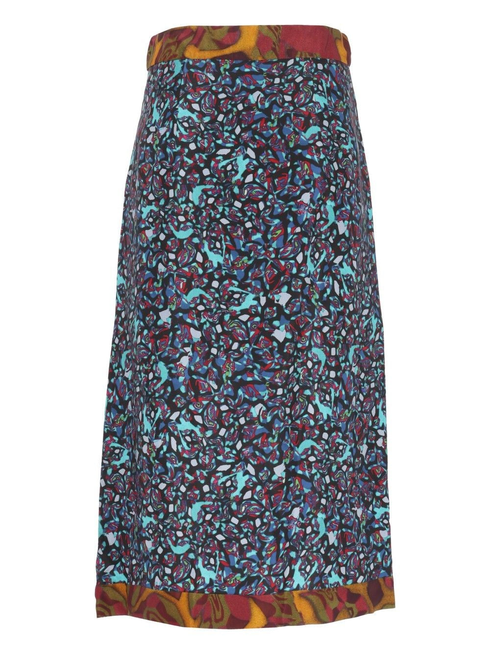 Dries Van Noten Women Draped Midi Viscose Skirt DRIES VAN NOTEN