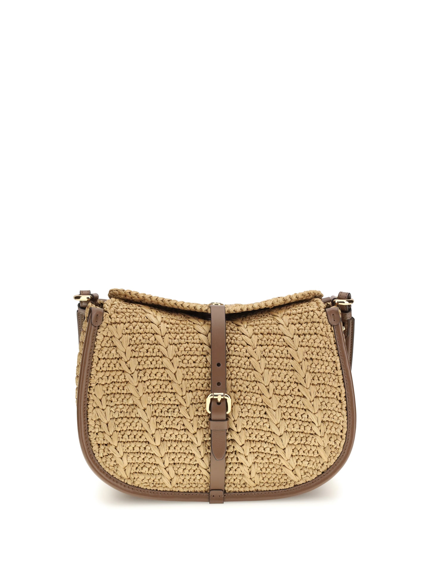 Etro Women Raffia Crochet Pony Shoulder Bag ETRO