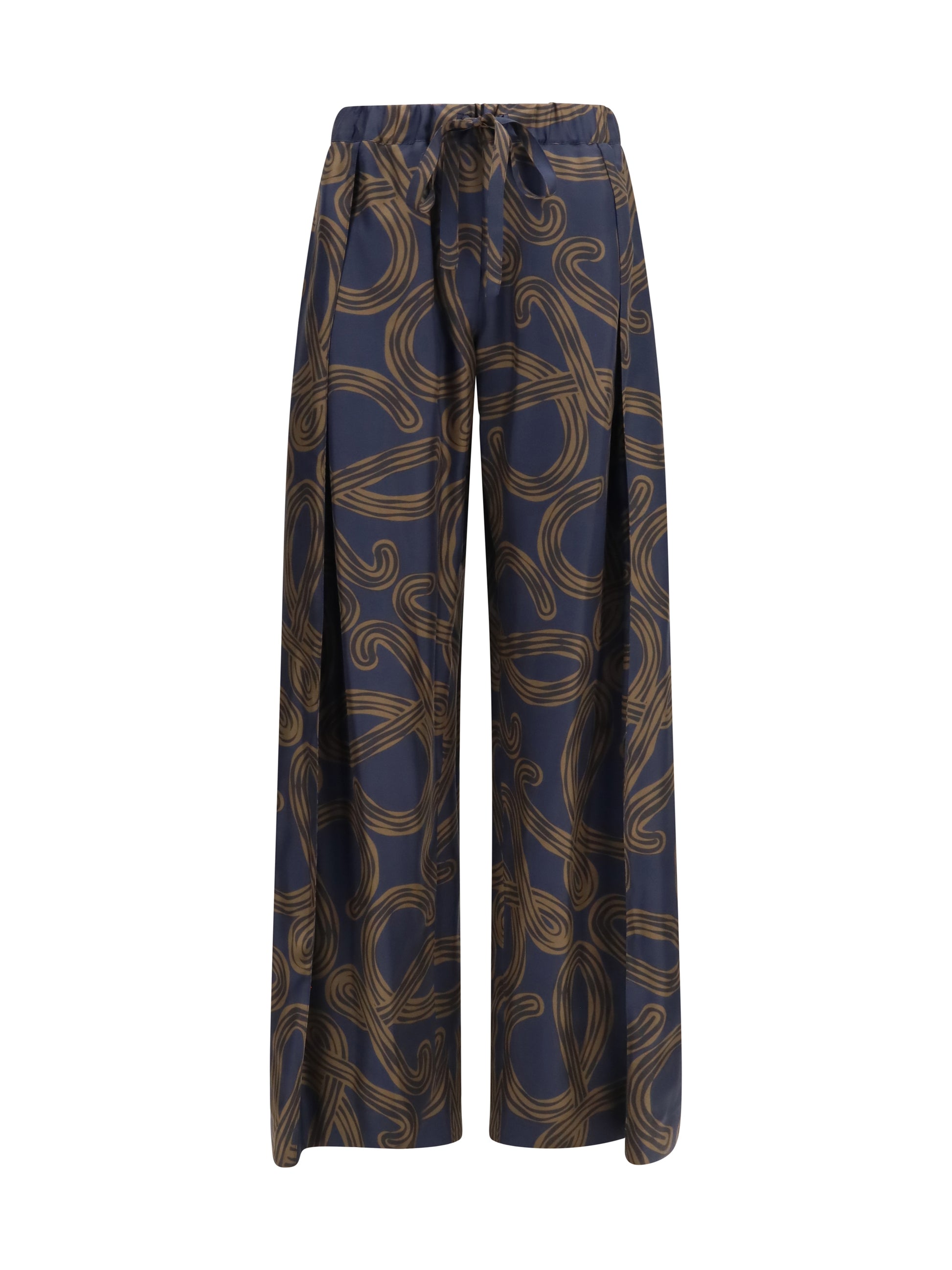 Loewe Women Lightweight Printed Silk Twill Pants LOEWE