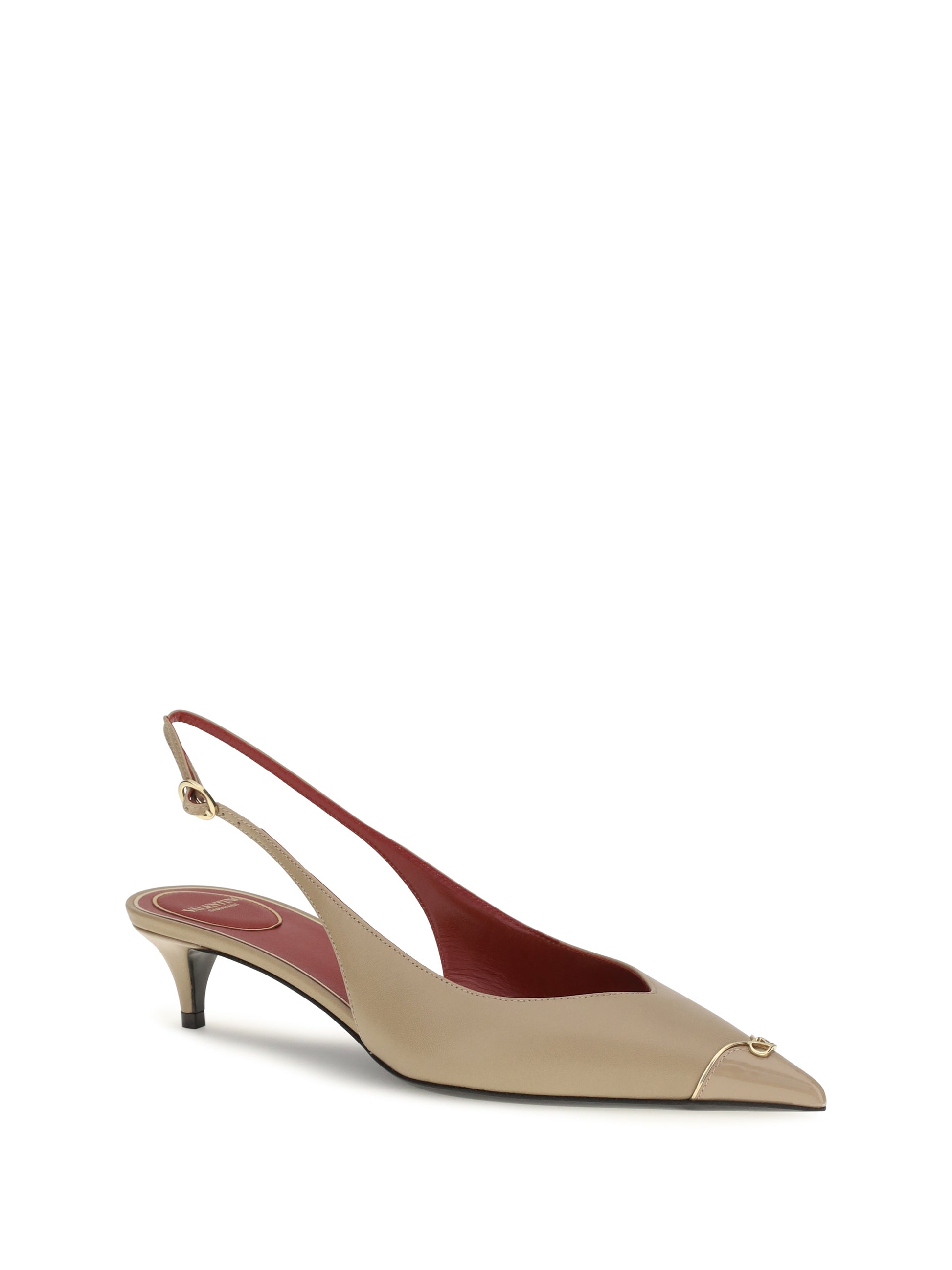 Valentino Garavani Women Vlogo Signature Kitten-Heel Slingback Pumps VALENTINO GARAVANI
