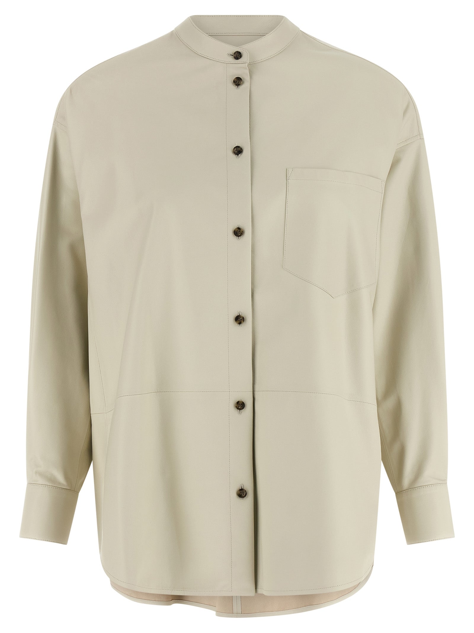 Yves Salomon Women Leather Shirt YVES SALOMON