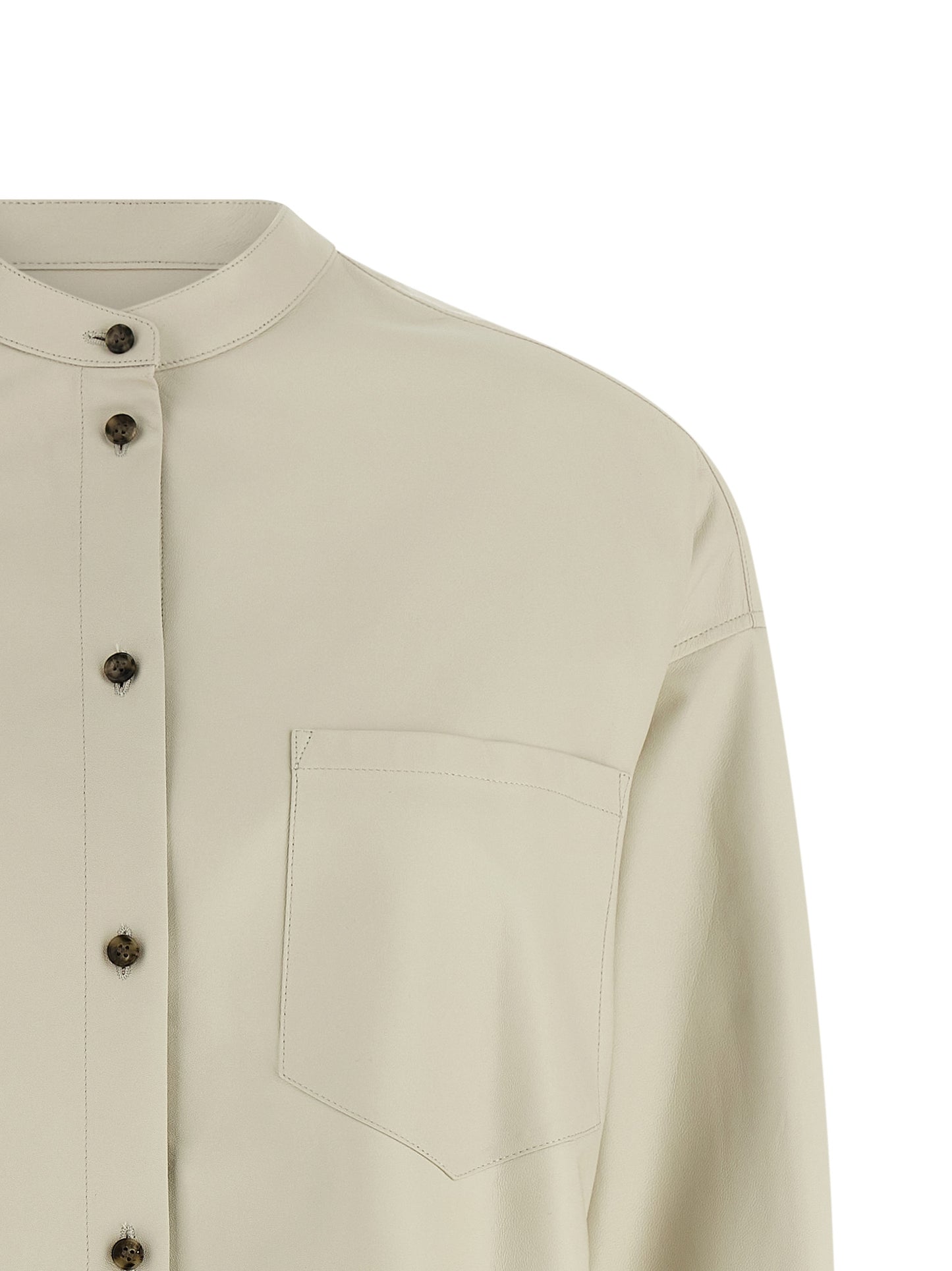 Yves Salomon Women Leather Shirt YVES SALOMON