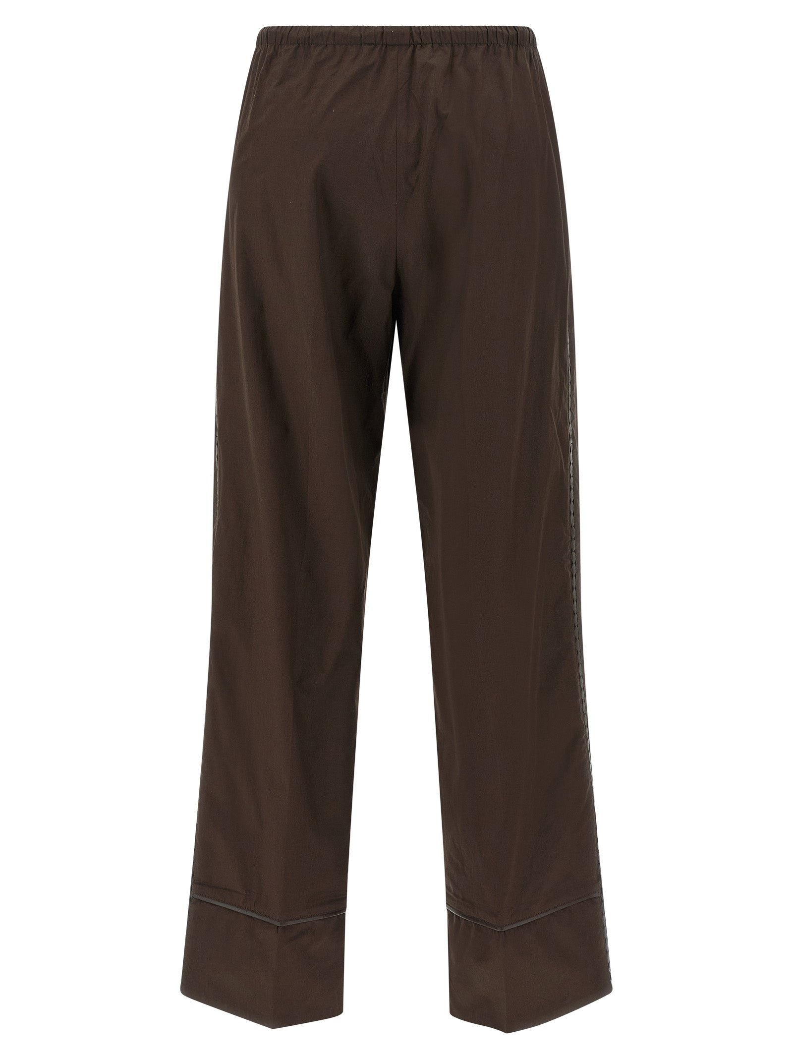 Yves Salomon Women Leather Insert Pants YVES SALOMON