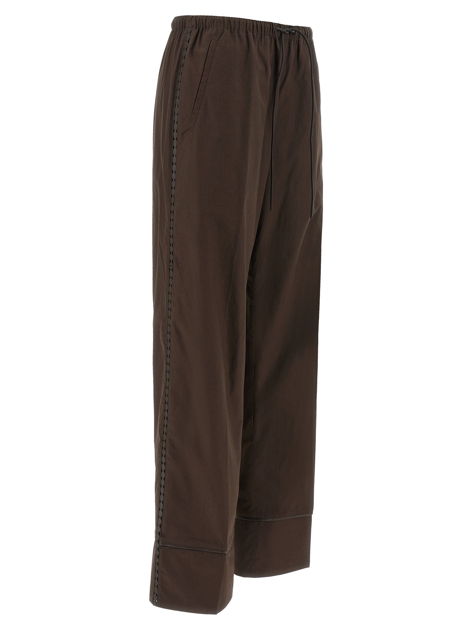 Yves Salomon Women Leather Insert Pants YVES SALOMON