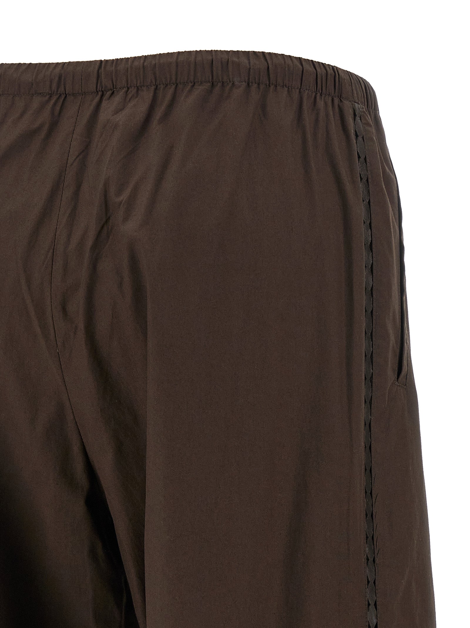 Yves Salomon Women Leather Insert Pants YVES SALOMON