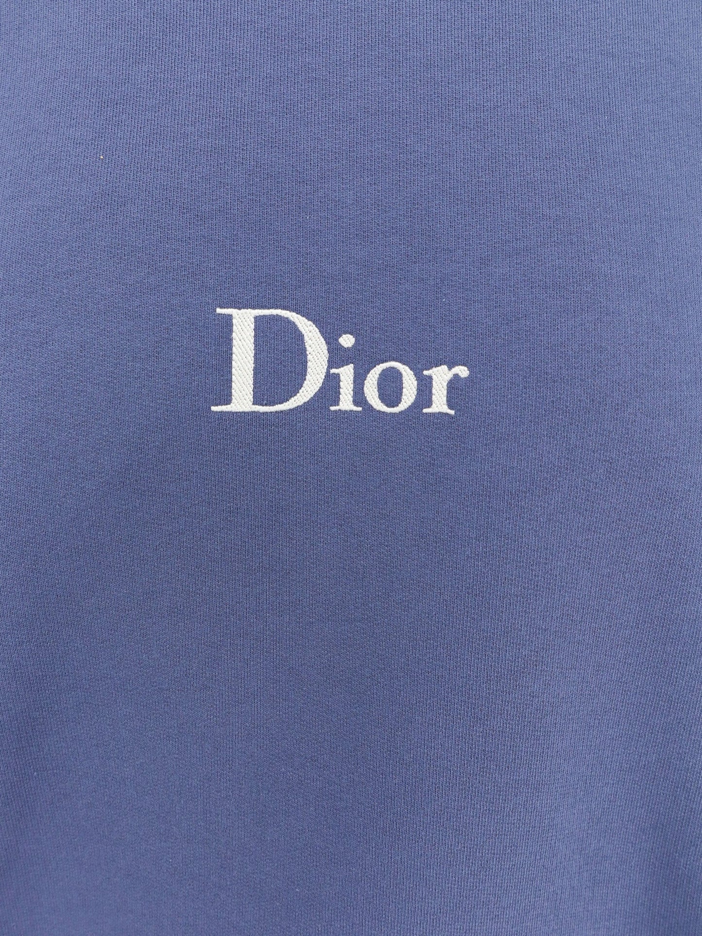 Dior Men Cotton Sweatshirt With Embroidered Lettering Logo CHRISTIAN DIOR