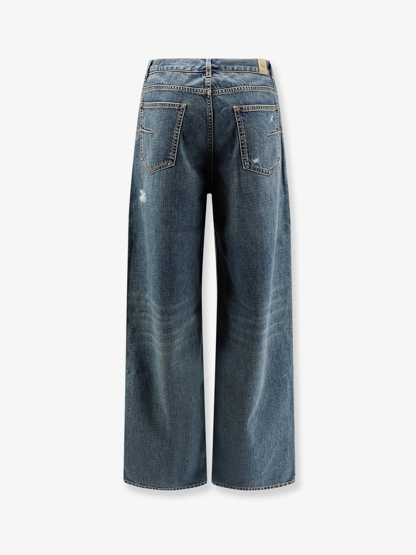 Dior Men Destroyed-Effect Blue Denim Jeans CHRISTIAN DIOR