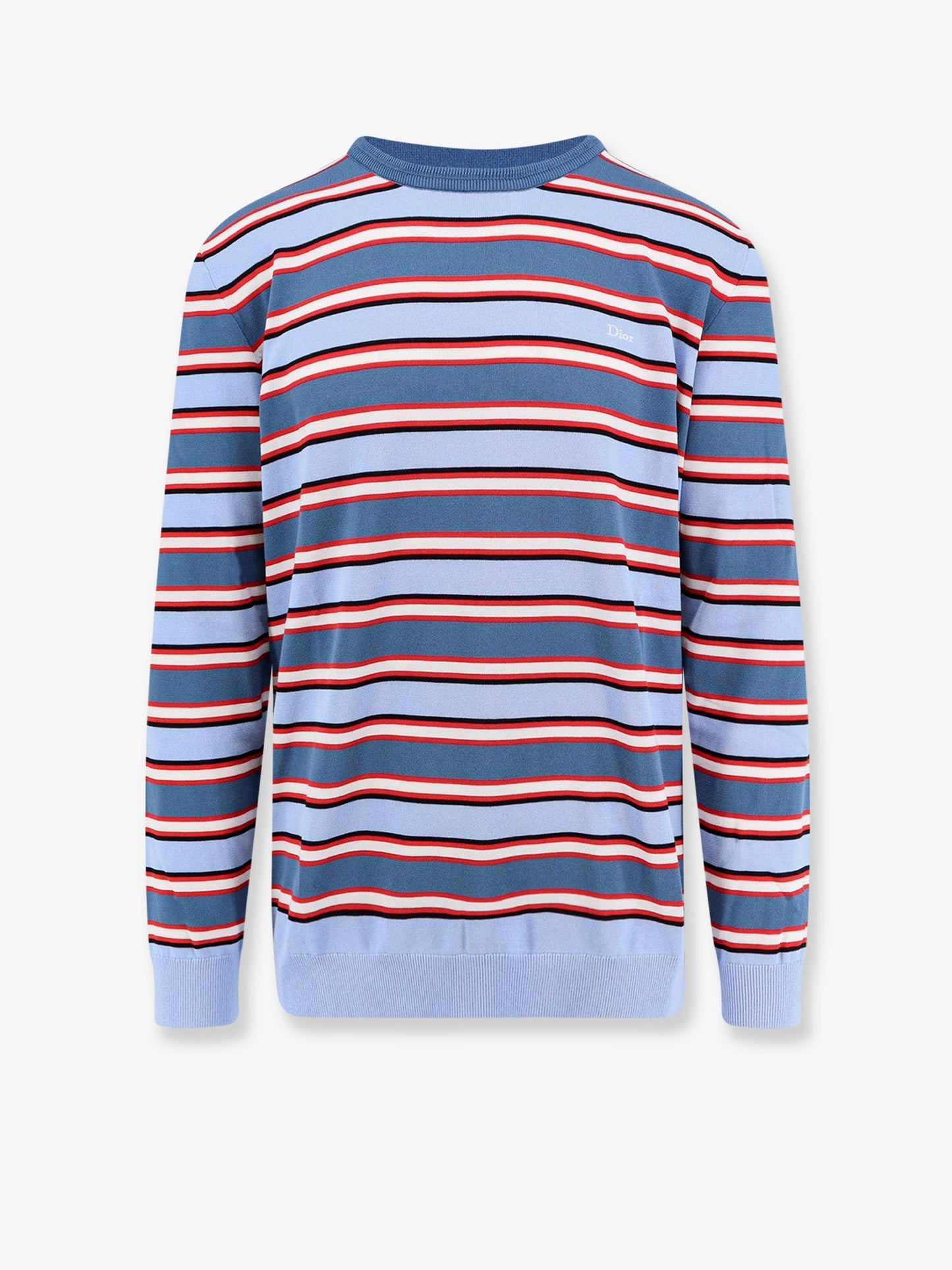 Dior Men Cotton Sweater With Striped Pattern CHRISTIAN DIOR